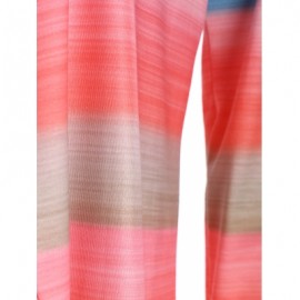 Collarless Long Sleeve Color Block Asymmetrical Cardigan