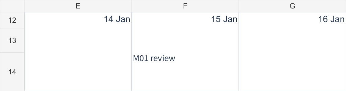after calculated month view